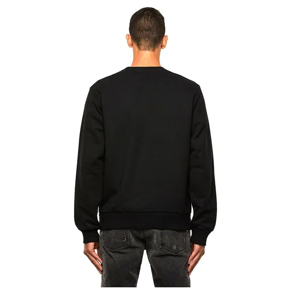 Diesel Man Sweatshirt Black Size XXL Cotton, Elastane