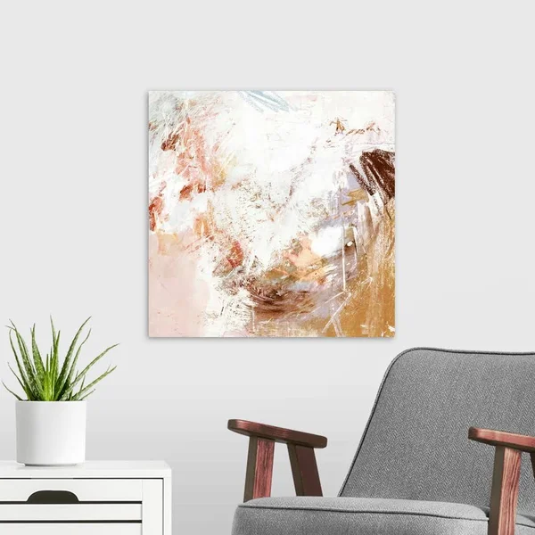 Blush & Umber II - Canvas Wall Art, 20x20, Great Big Canvas