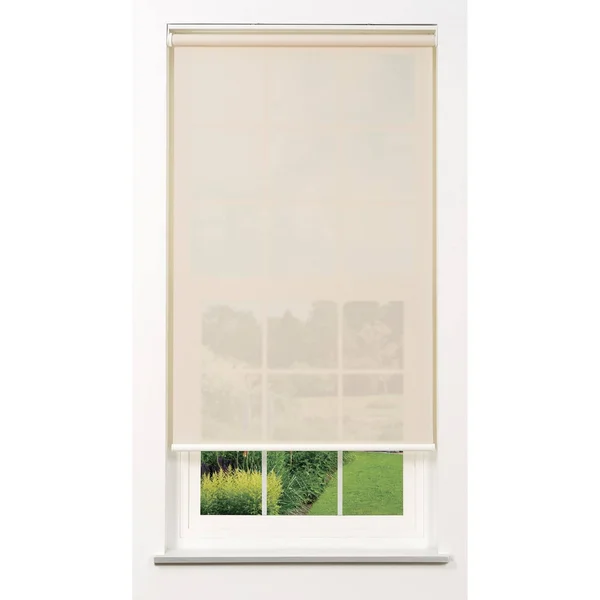 Linen Avenue Cordless 5% Solar Screen Standard Roller Shade, Fawn 22 W x 66 H