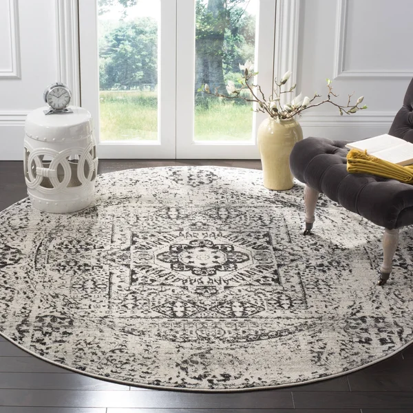 Safavieh Evoke EVK260T 6&7x22 x 9&0x22 Ivory, Black Area Rug