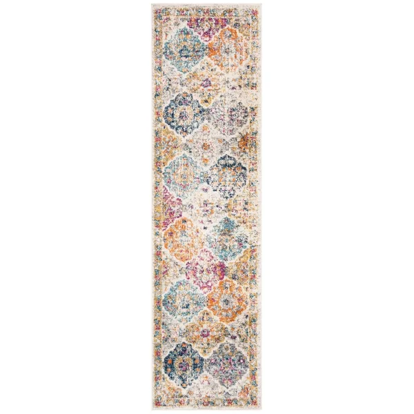 Safavieh Madison MAD611A 2&3x22 x 22& Ivory and Aqua Runner