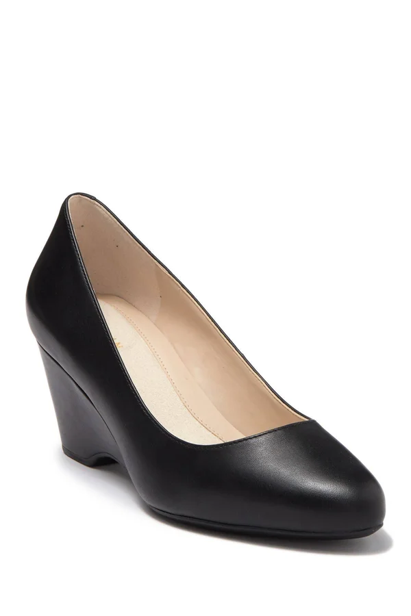Cole Haan Women's The Go-To Wedge - Black Leather