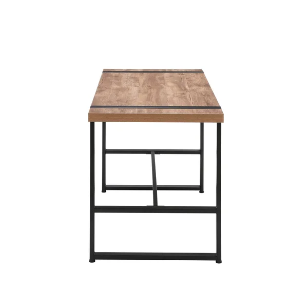 Ofm Modern 48x22 Metal O-Frame Computer Desk, in Knotty Oak