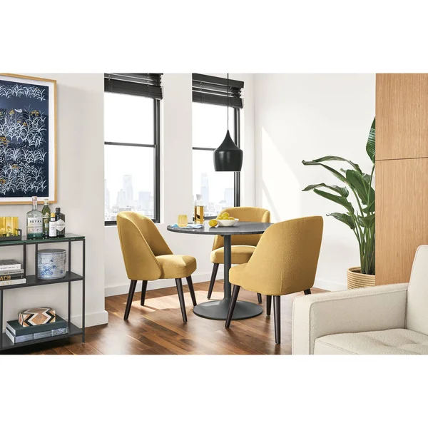 Room & Board - Modern Cora Side Chair in Tatum Moss w/ Charcoal Legs Green Brown - Performance Fabric