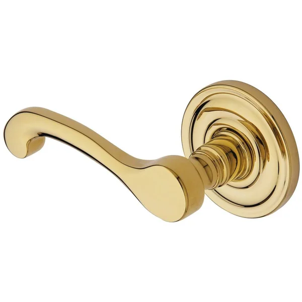 Baldwin 5455v031priv Wave Door Lever Privacy Set - Non-Lacquered Brass