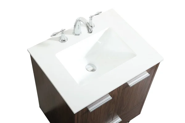 Elegant 24 inch Bathroom Vanity in Walnut VF47024MWT
