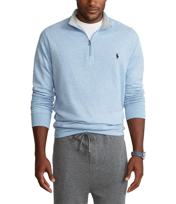 Polo Ralph Lauren Big Tall Jersey Quarter-Zip Pullover - 2XT