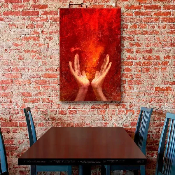 ArtWall Chakra Fire Gallery Wrapped Canvas Art by Elena RAY, 48 x 36