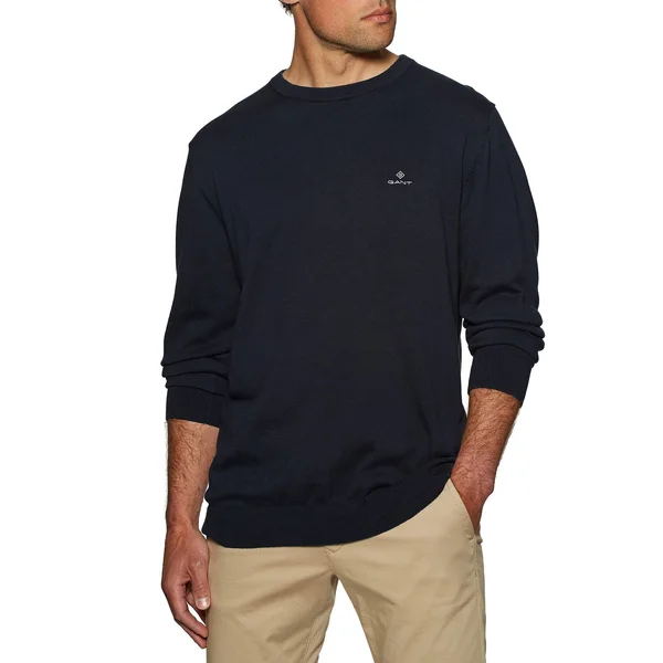 Gant Classic Cotton Crew Colour: Evening Blue - Size: XL
