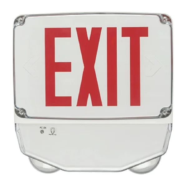 Lithonia wltc 1 R SD TPS M4 - wltc Wet Location LED Red Exit Sign Combo w/ Battary Backup - White