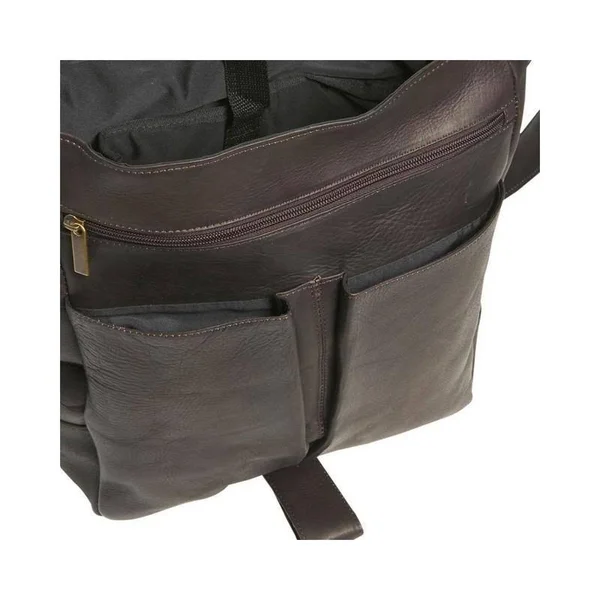 David King & Co Vertical Laptop Messenger Bag (Cafe)