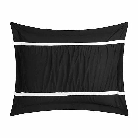 Chic Home Bella 8 Piece Comforter Set Reversible Bed in A Bag Black, King
