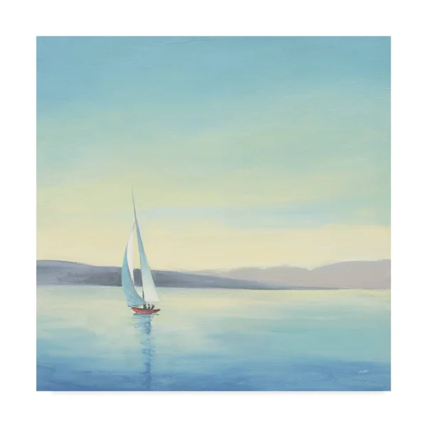 Trademark Art Heading Home Sailboat' Gallery Wrapped Canvas Art