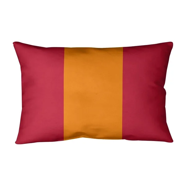 Tampa Bay Tampa Bay Throwback Football Stripes Pillow-Faux Linen - 20 x 14 - Rectangle - Zipper Closure - Medium - Removable Cov
