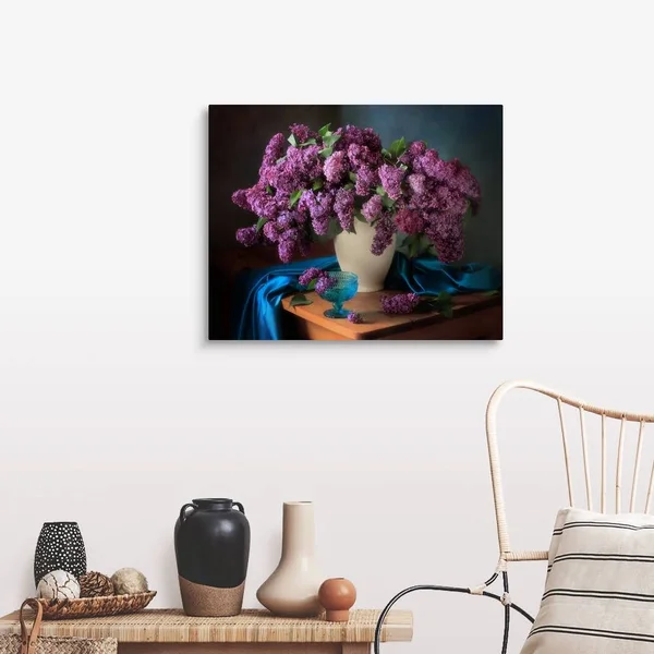 Still Life with Fragrant Lilac - Canvas Wall Art, 30x24, Great Big Canvas