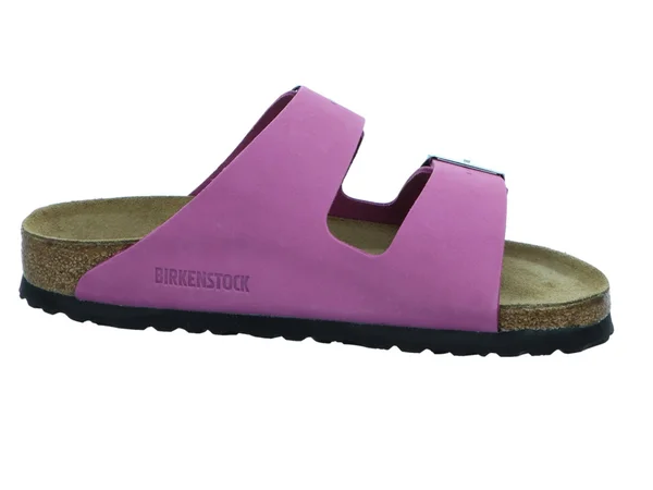 Birkenstock Arizona Nubuck Leather Purple Orchid Two-Strap Sandals