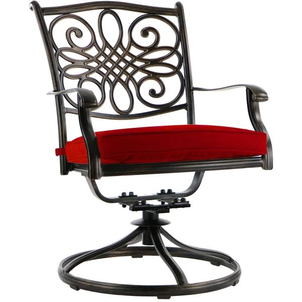 Hanover-TRADDN3PCSW-RED-Traditions - 32 inch 3 Piece Bistro Set with 2