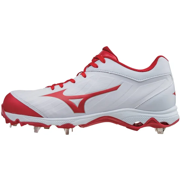 Mizuno Women's 9-Spike Advanced Sweep 3 White/Red, 8.5