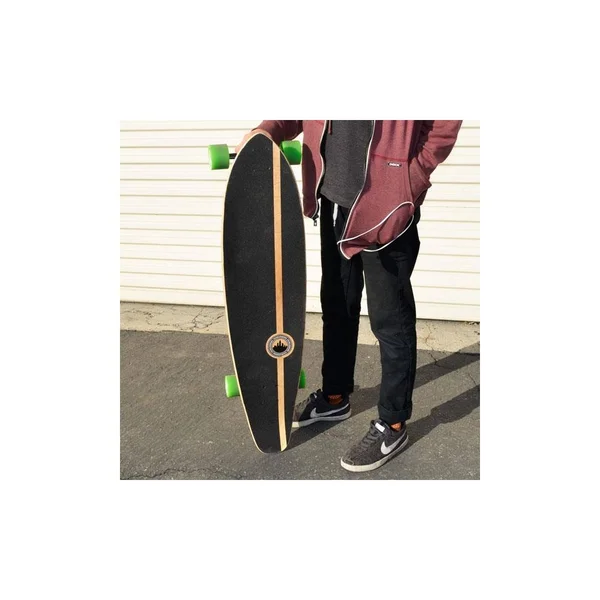 Yocaher Kicktail Longboard Complete - Checker Blue - White