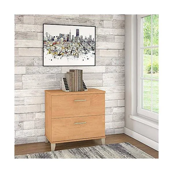 Bush Furniture Somerset Lateral File Cabinet in Maple Cross