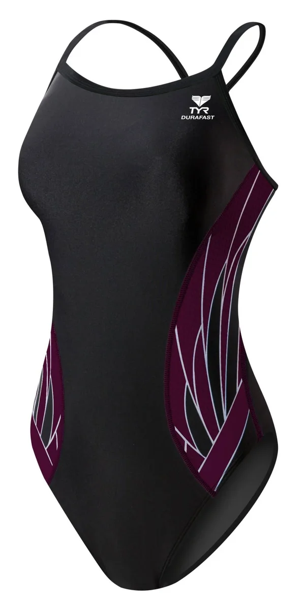 TYR Women's Phoenix Splice Diamondfit Swimsuit Burgundy 36 DPX7A