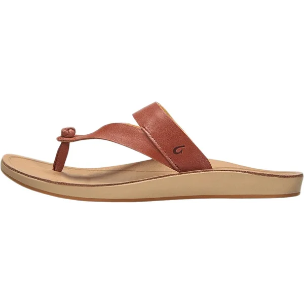 Olukai Women's Kaekae Ko&o Sandal - 9 - Red Sea Salt/golden Sand