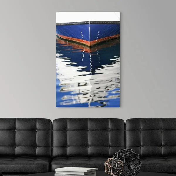 Reflection of Boat in Water, Canvas Wall Art, 24x36, Great Big Canvas