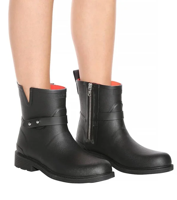 Rag & Bone - Moto Rain rubber ankle boots, Women, Black, 36, Ankle Boots