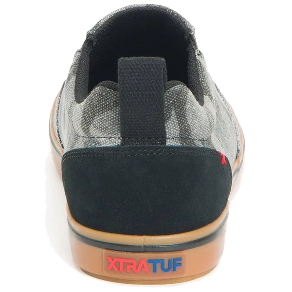 Xtratuf Men's Canvas Sharkbyte Deck Shoe, Black Camo, 7