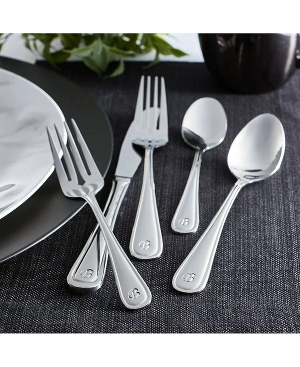 (D) - Riverridge 46-Piece Monogrammed Flatware - Marina Pattern