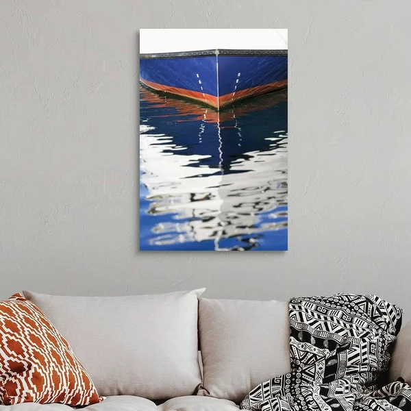 Reflection of Boat in Water, Canvas Wall Art, 24x36, Great Big Canvas