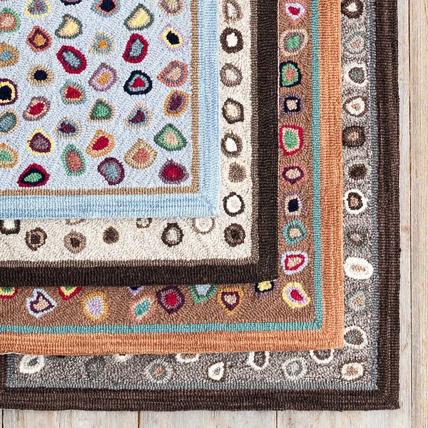 Dash & Albert - 2.5x8 - Cat&s Paw Grey Micro Hooked Wool Runner Rug