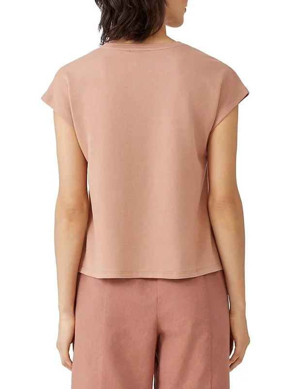 Eileen Fisher Women's Boxy Crewneck T-Shirt - Light Teracotta - Size Xs