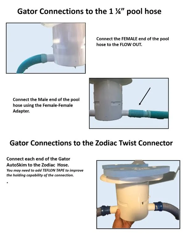 Gator AutoSkim - Automatic Pool Cleaner - Skimmer & Clarifier - Suction Skimmer for
