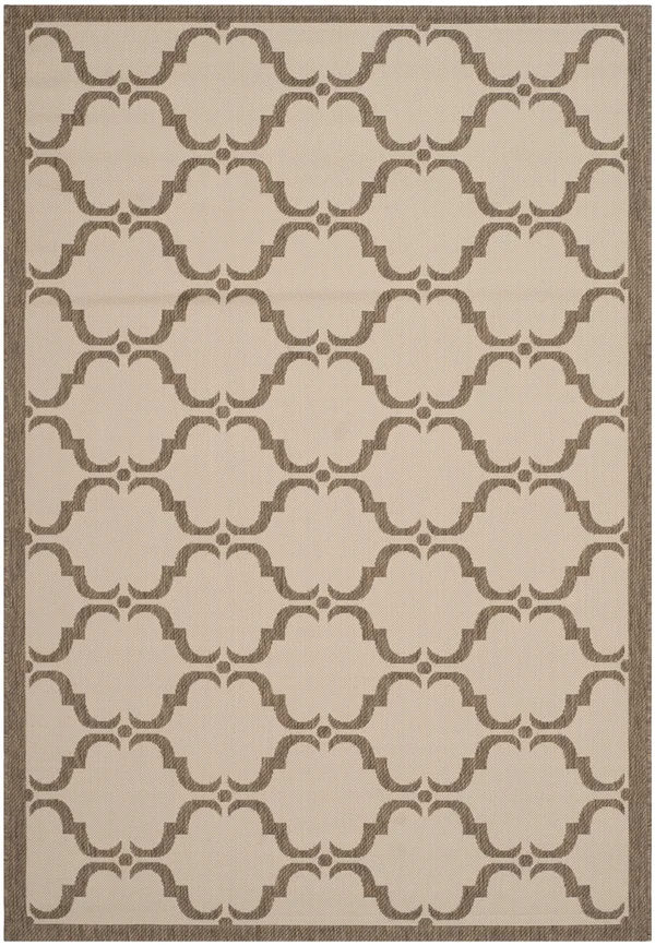 Safavieh Cy6009-232 Courtyard Beige, Brown Indoor, Outdoor Rug - 8& x 11&
