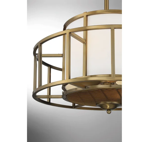 Savoy House-Oslo 4 Light Warm Brass Fan D Lier-30-FD-126-322