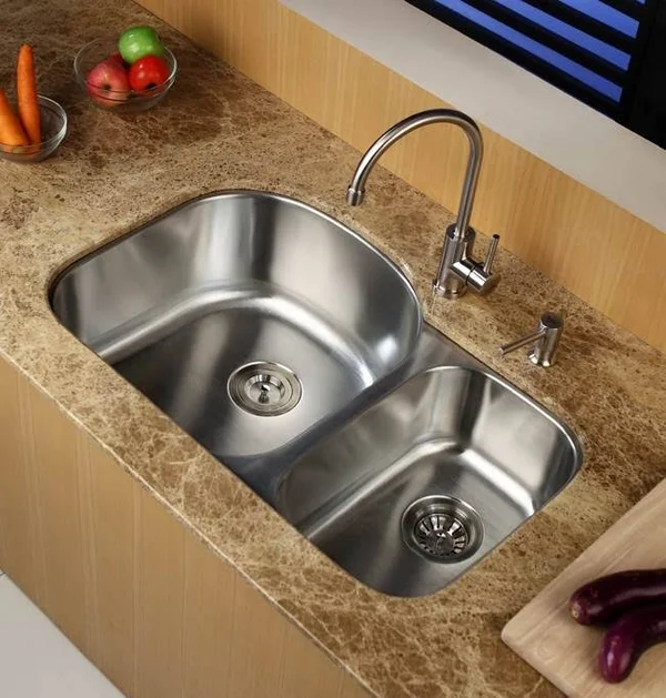 Kraus Stainless Steel Single Lever Kitchen Faucet and Soap Dispenser