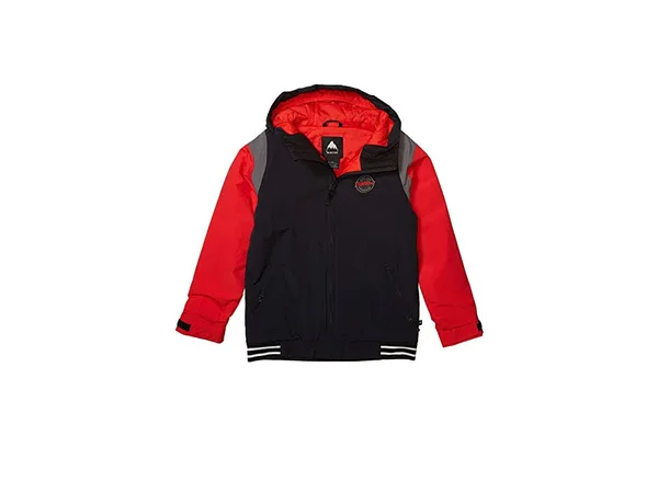 Burton Boys& Game Day Jacket, True Black, Flame Scarlet, S