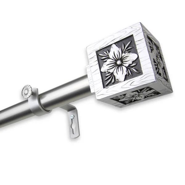 InStyleDesign Jocelyn Adjustable Curtain Rod - 28 to 48 Inches - Black