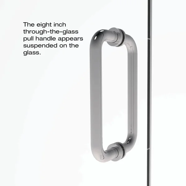 Basco CELA-935-59-76CL Celesta 76x22 High x 59x22 Wide Pivot Frameless Shower Door W Chrome