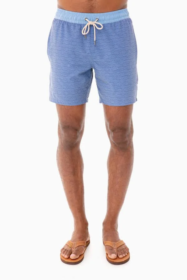 Fair Harbor Blue Waves Bayberry Trunk, Mens, S