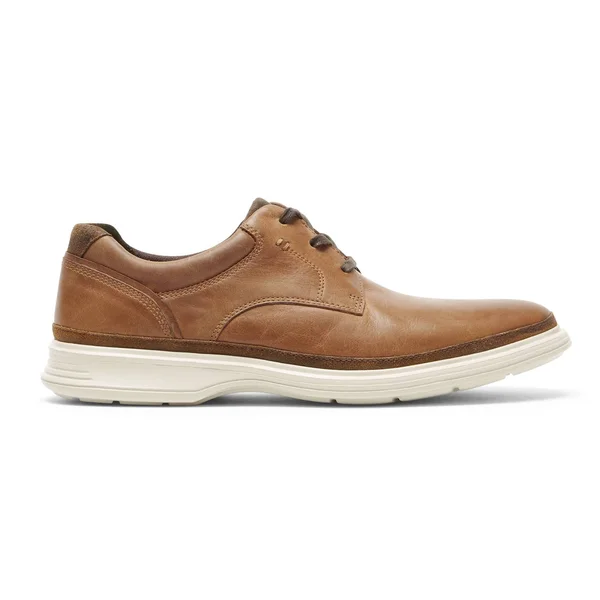Rockport Mens Dressports 2 Go Plain Toe Shoes - Size 8.5 M - Brown