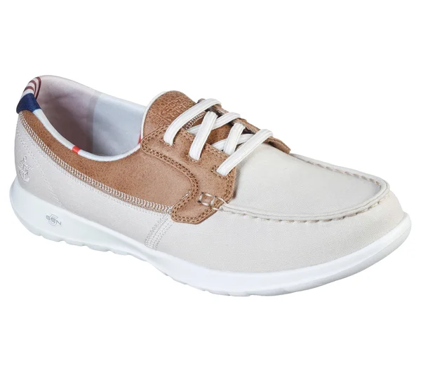 Skechers Women's GOwalk Lite - Playa Vista Walking Shoes, Natural, 7.5