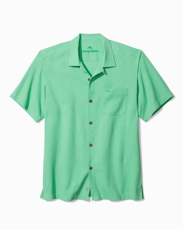 Tommy Bahama Men's Royal Bermuda IslandZone Camp Shirt - Jade Cream - Size M