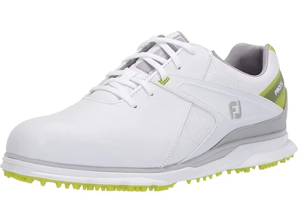 FootJoy Men's Pro|SL Spikeless Golf Shoes Size 12, White/Lime