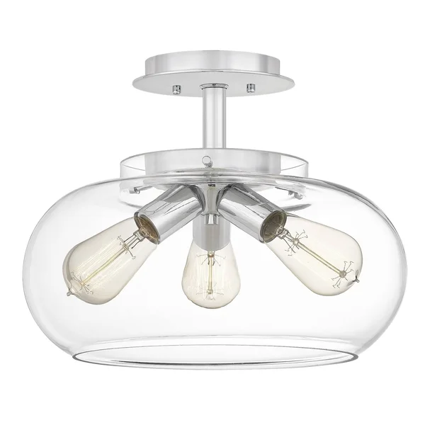 Quoizel 3 Light Andrews Semi-Flush Mount Polished Chrome ANW1714C