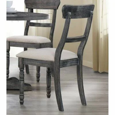Epperly Ladder Back Side Chair in Gray Rosalind Wheeler