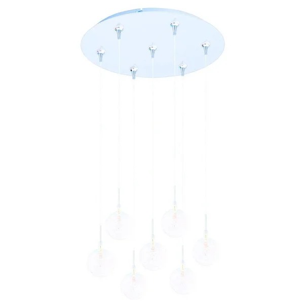 ET2 E93772-79sn Starburst 7-Light RapidJack Pendant and Canopy - Satin Nickel