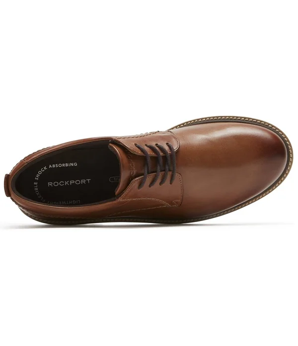 Rockport Men's Marshall Plain Toe Oxford, Size: 9, Brown