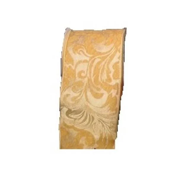 Fancy Gold Wired Fabric Elegance Polyester Decorative Ribbon 6x22 x 20 Yards
